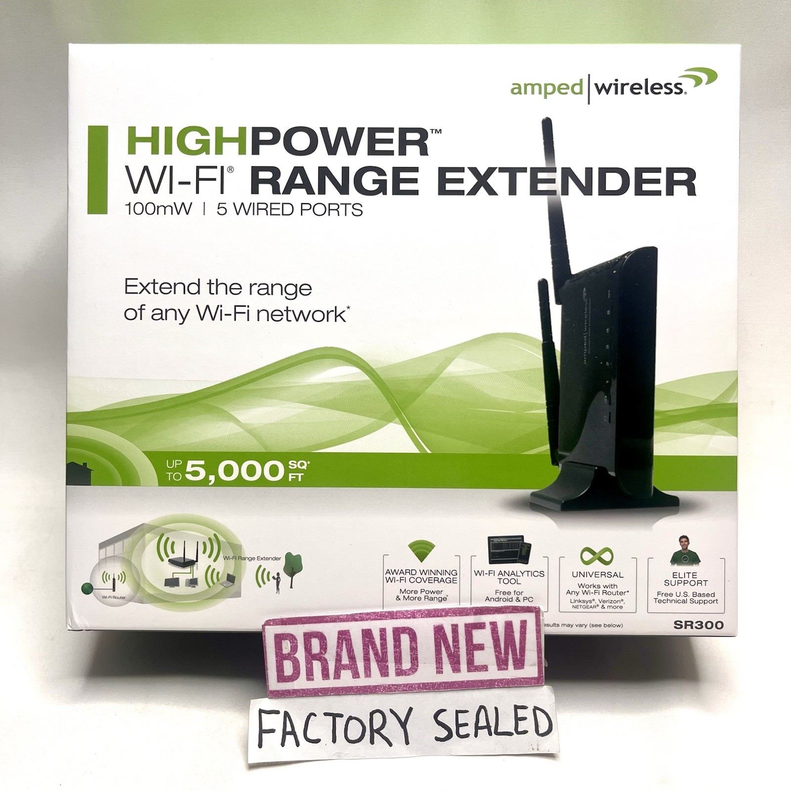 High Power WiFi Range Extender *BRAND NEW* Amped Wireless Internet Extender
