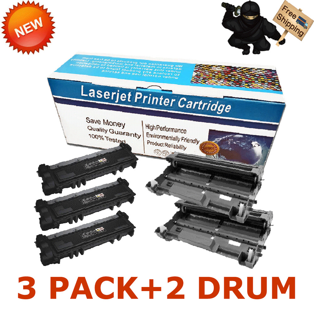 5-Pk/Pack 2-Drum + 3 x Toner For Dell E310 E310DW E515DN E515DW E514DW 593-BBKD
