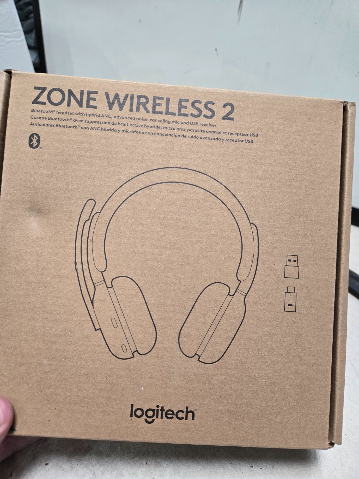 Logitech Zone Wireless 2 AI Noise Cancel Headset Bluetooth USB SEALED