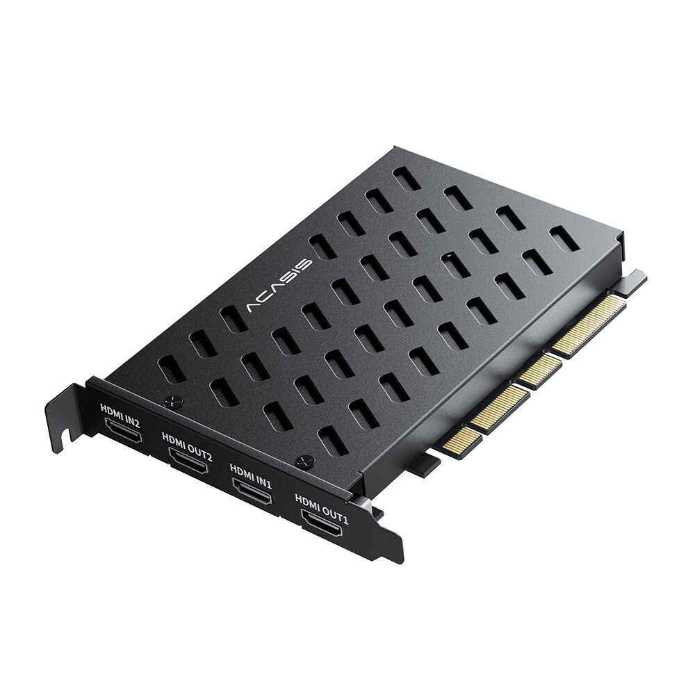 ACASIS Professional Dual-Channel PCIe Capture Card 4K@60Hz HDMI with Loop-Out