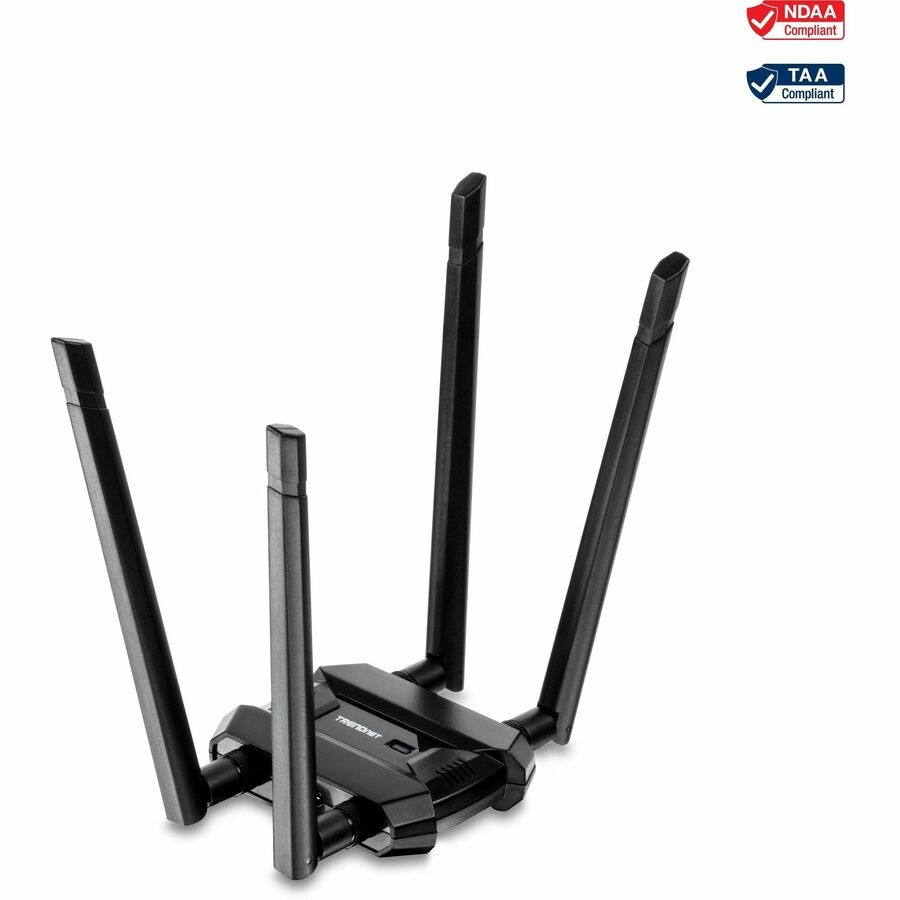 TRENDnet AC1900 High Power Dual Band Wireless USB Adapter, TEW-809UB, Stream 4K