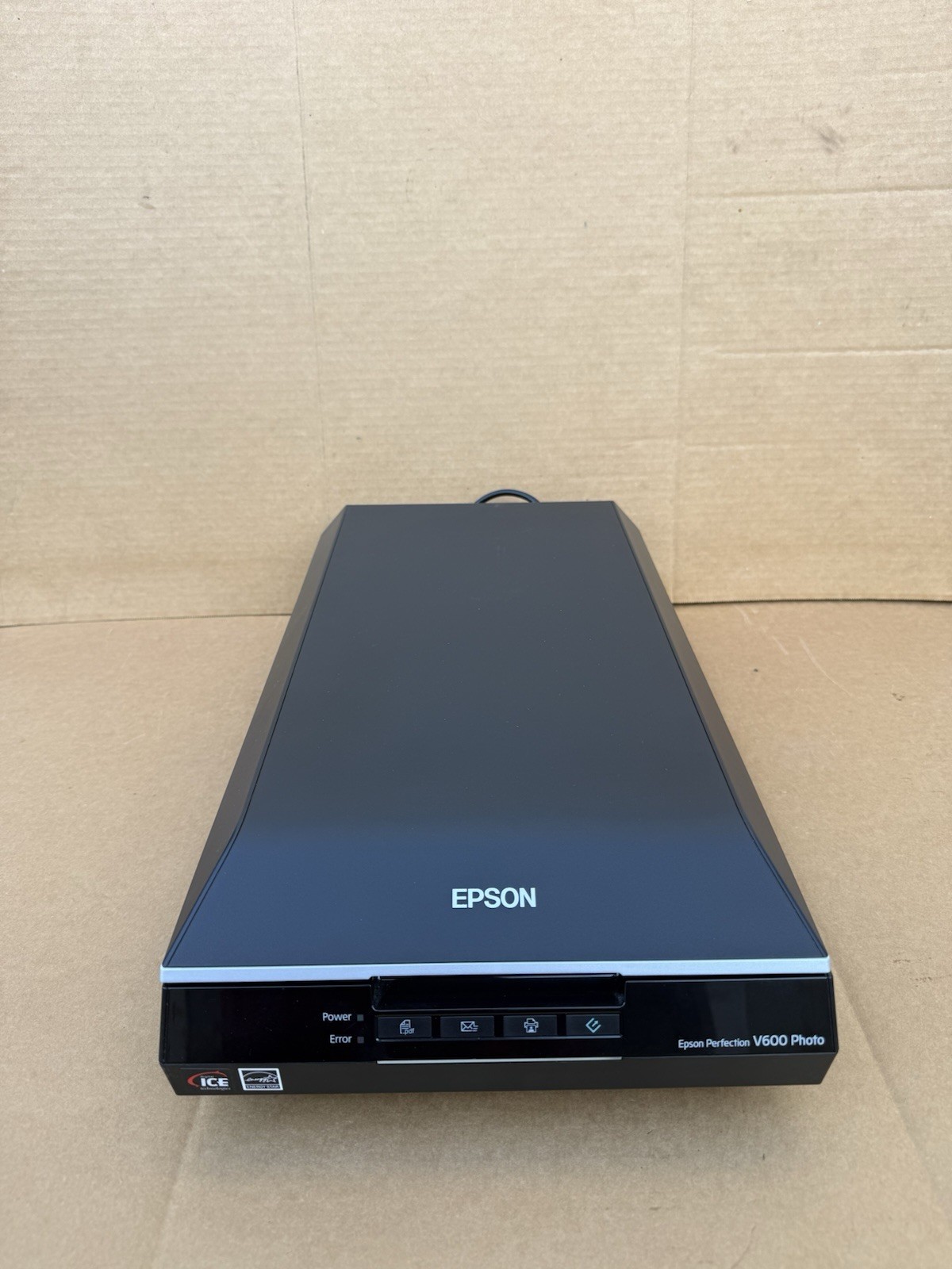 Epson Perfection V600 Photo Flatbed Scanner Film Negative Tested Works No Cables