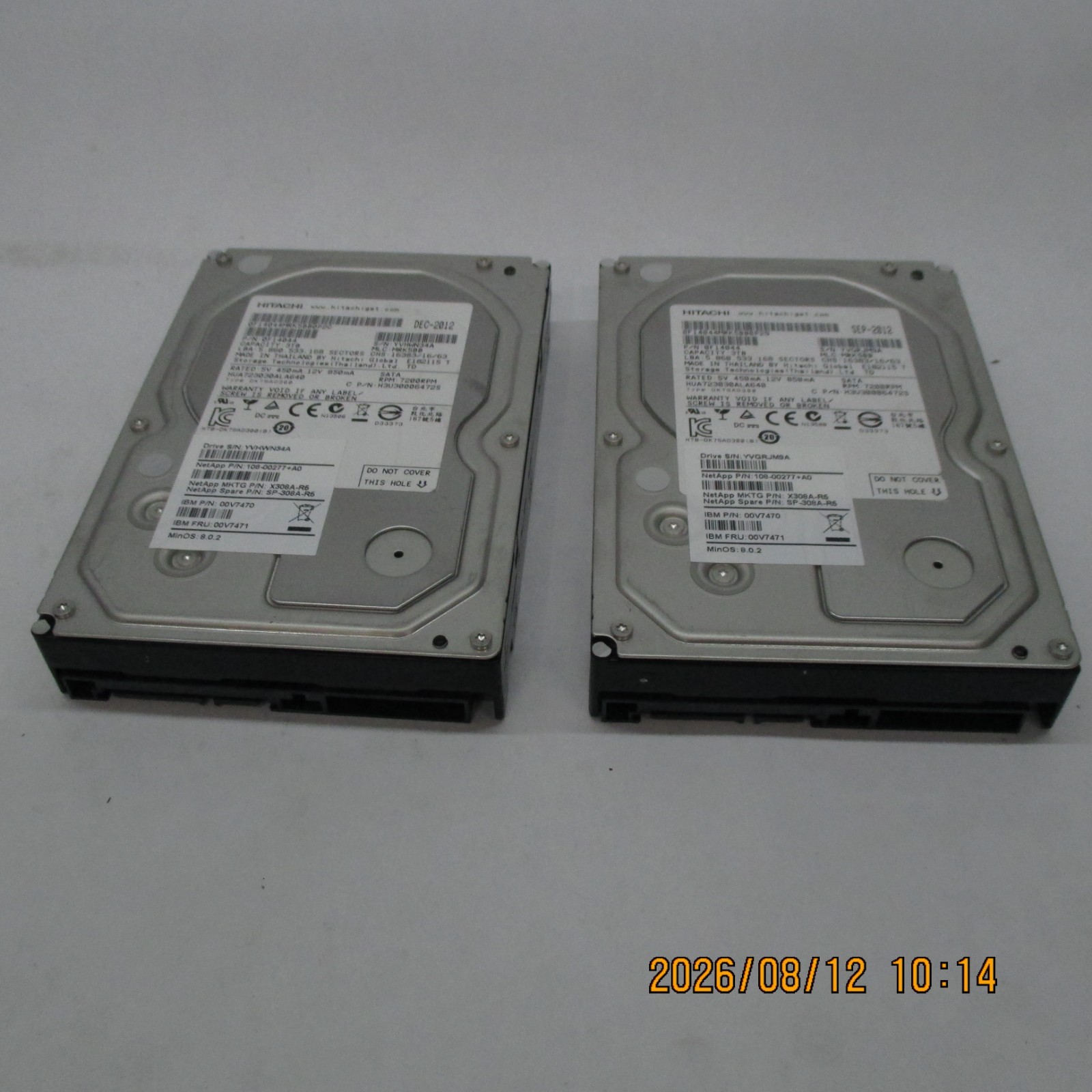 LOT-2 HITACHI HUA723030ALA640 OF14044 3TB 7200RPM SATA III 64MB HDD T5-E2