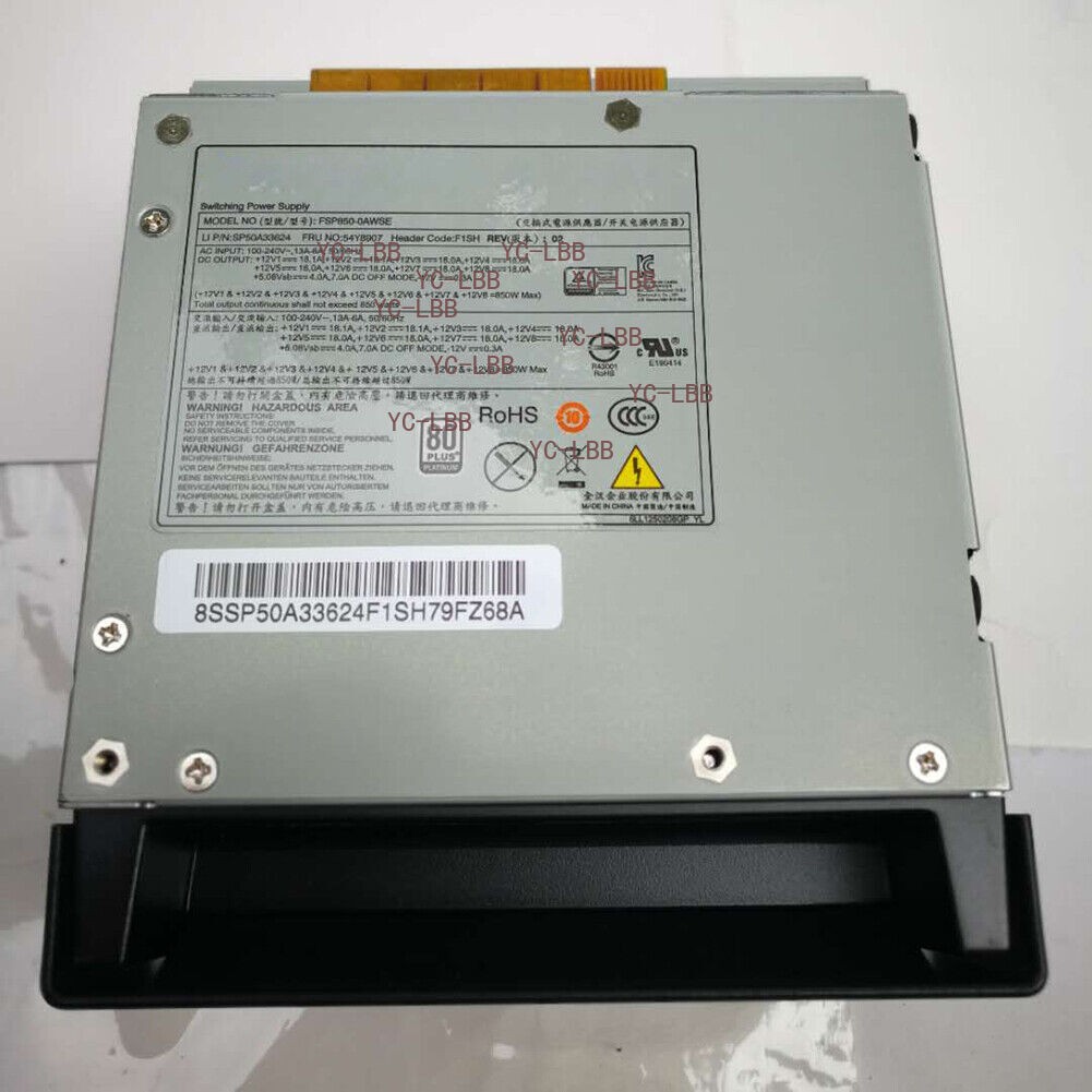 Power Supply For Lenovo P500 510 P700 P710 Workstation 850W FSP850-OAWSE 54Y8907