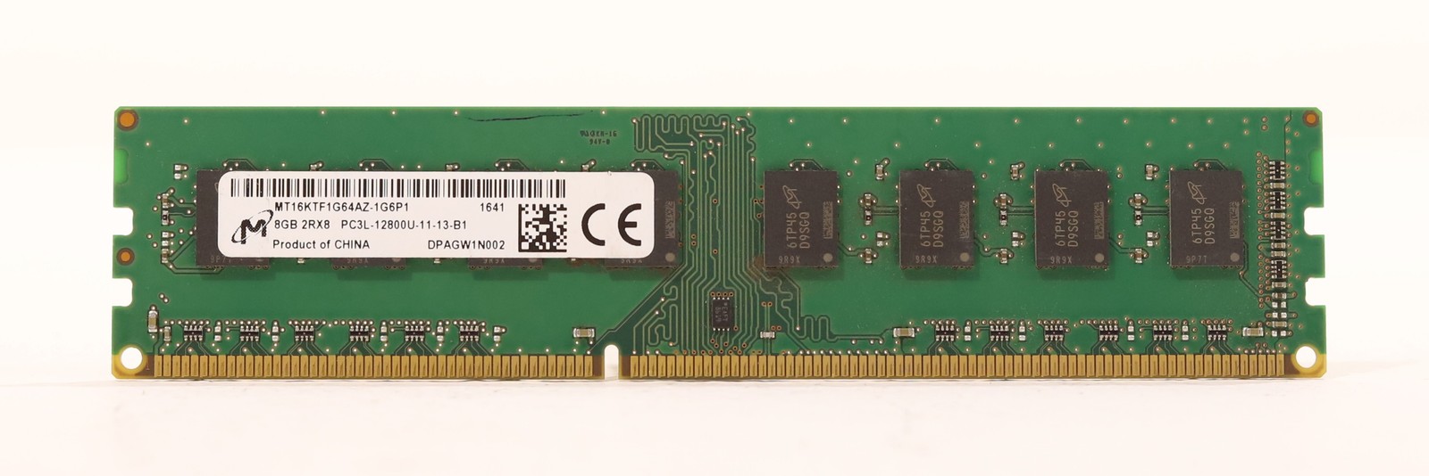 Micron 8GB 2Rx8 PC3L-12800U-11-13-B1 Non-ECC Unbuffered RAM MT16KTF1G64AZ-1G6P1
