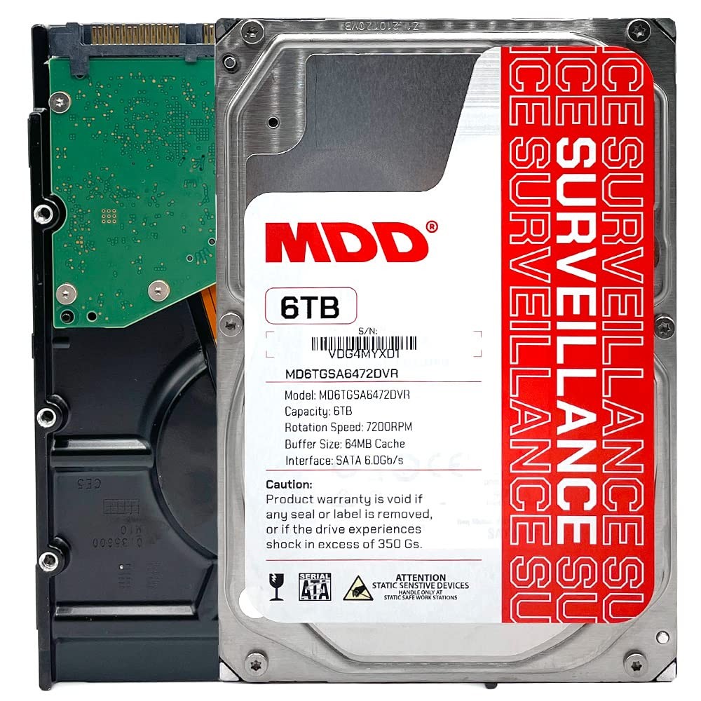 MDD (MDD6TSATA6472DVR) 6TB 7200RPM 64MB Cache SATA 6.0Gb/s 3.5-inch Internal ...
