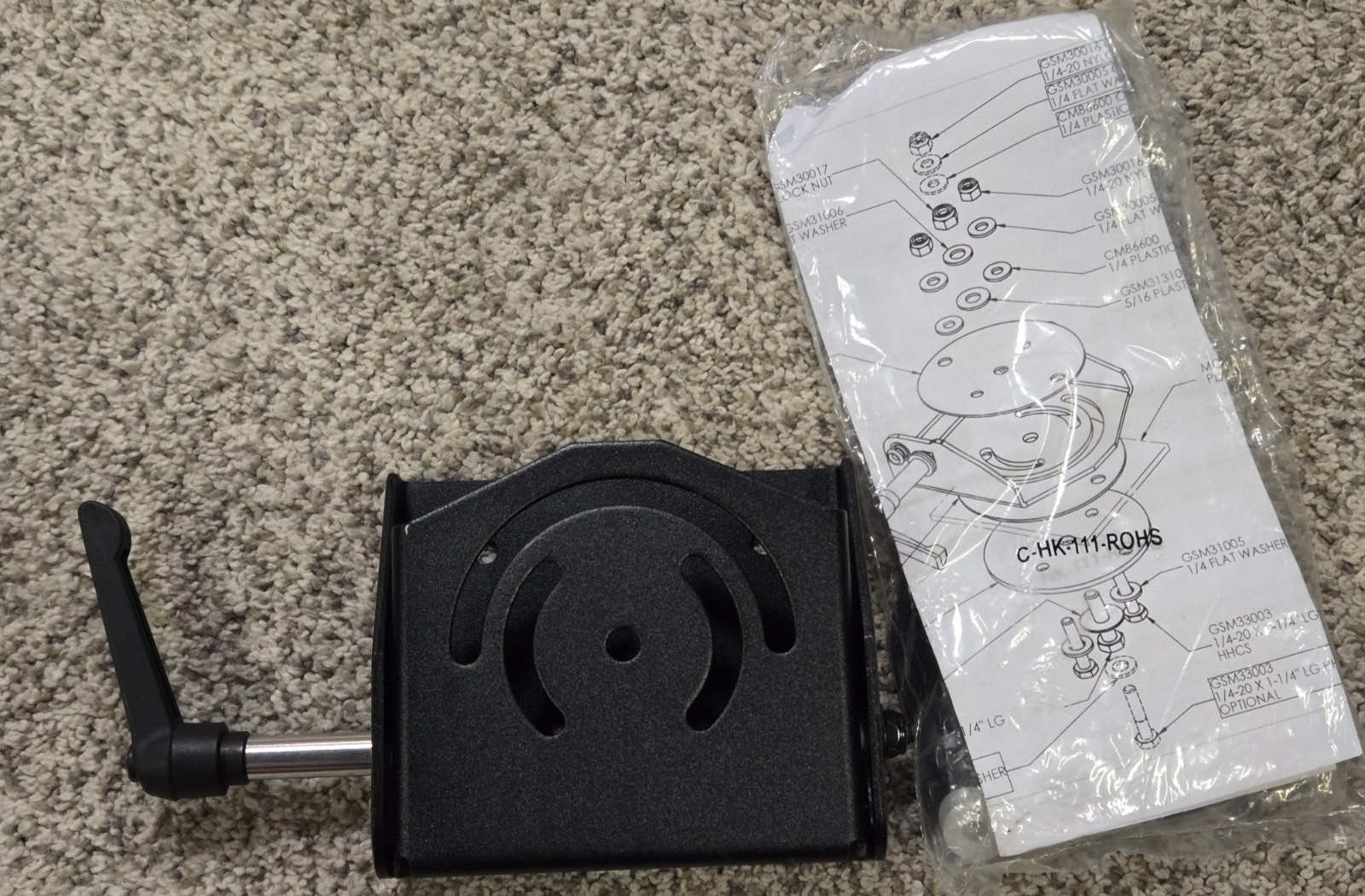 Havis C-MD-202 Docking Station Tilt Swivel- Black w/ New C-HK-111 Mounting Kit