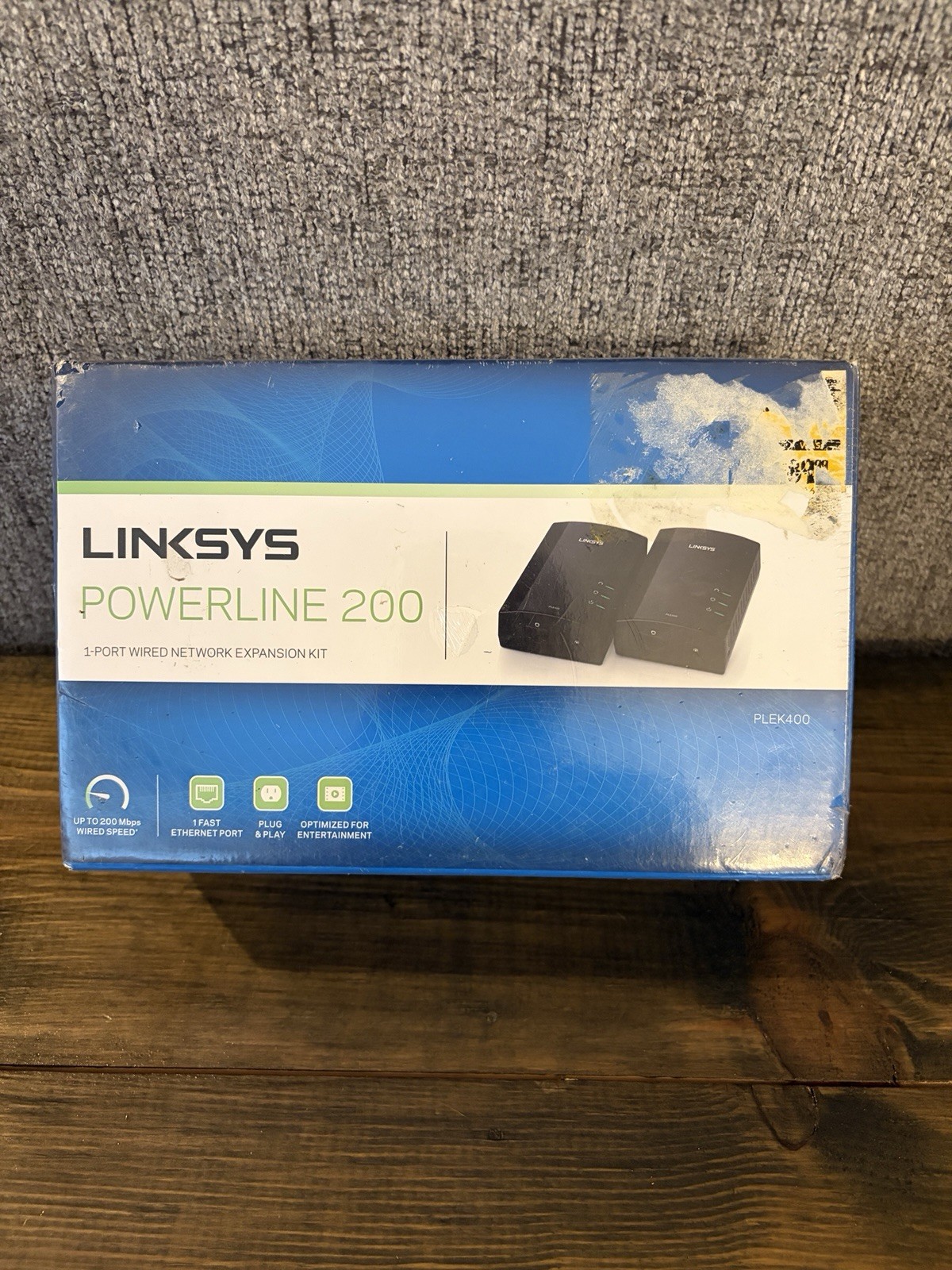 New Linksys Powerline 200 1-Port Wired Network Expansion Kit PLEK 400-NP