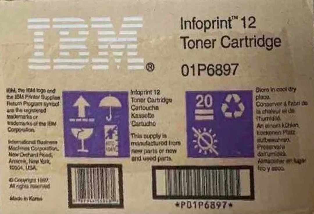 Genuine IBM Infoprint 12 Black Toner Cartridge (01P6897)