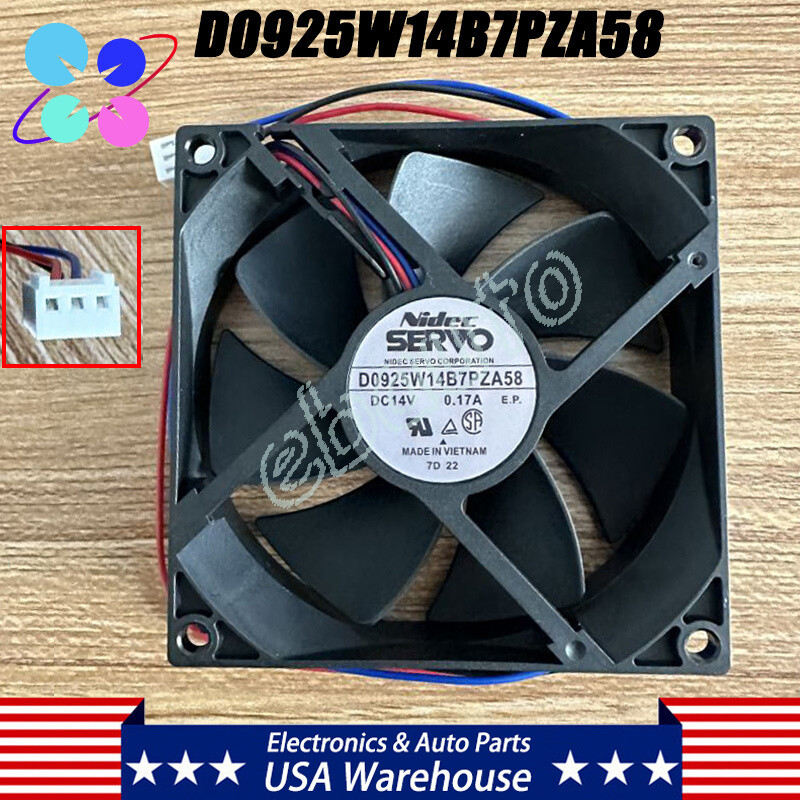 For W11087438 D0925W14B7PZA58 Whirlpool Refrigerator Evaporator Fan Motor DC14V