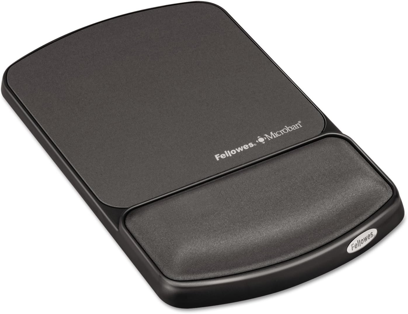 Fellowes MICROBAN Gel Mouse Pad Wrist Support 210.1L x 6.8W inches, GRAPHITE 