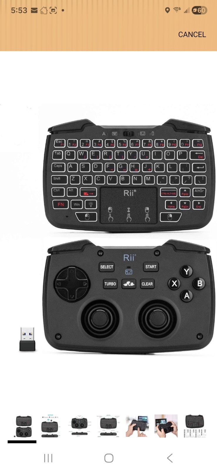 (Backlit Version)Rii RK707 3 in 1 Multifunctional 2.4GHz Wireless Portable Game 