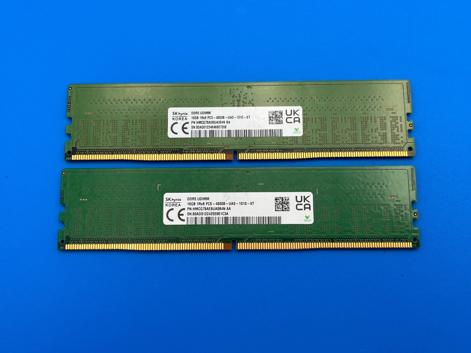 32GB Kit (2x16GB) - 16GB DDR-5 4800B MHz Desktop UDIMM Hynix HMCG78AEBUA084N
