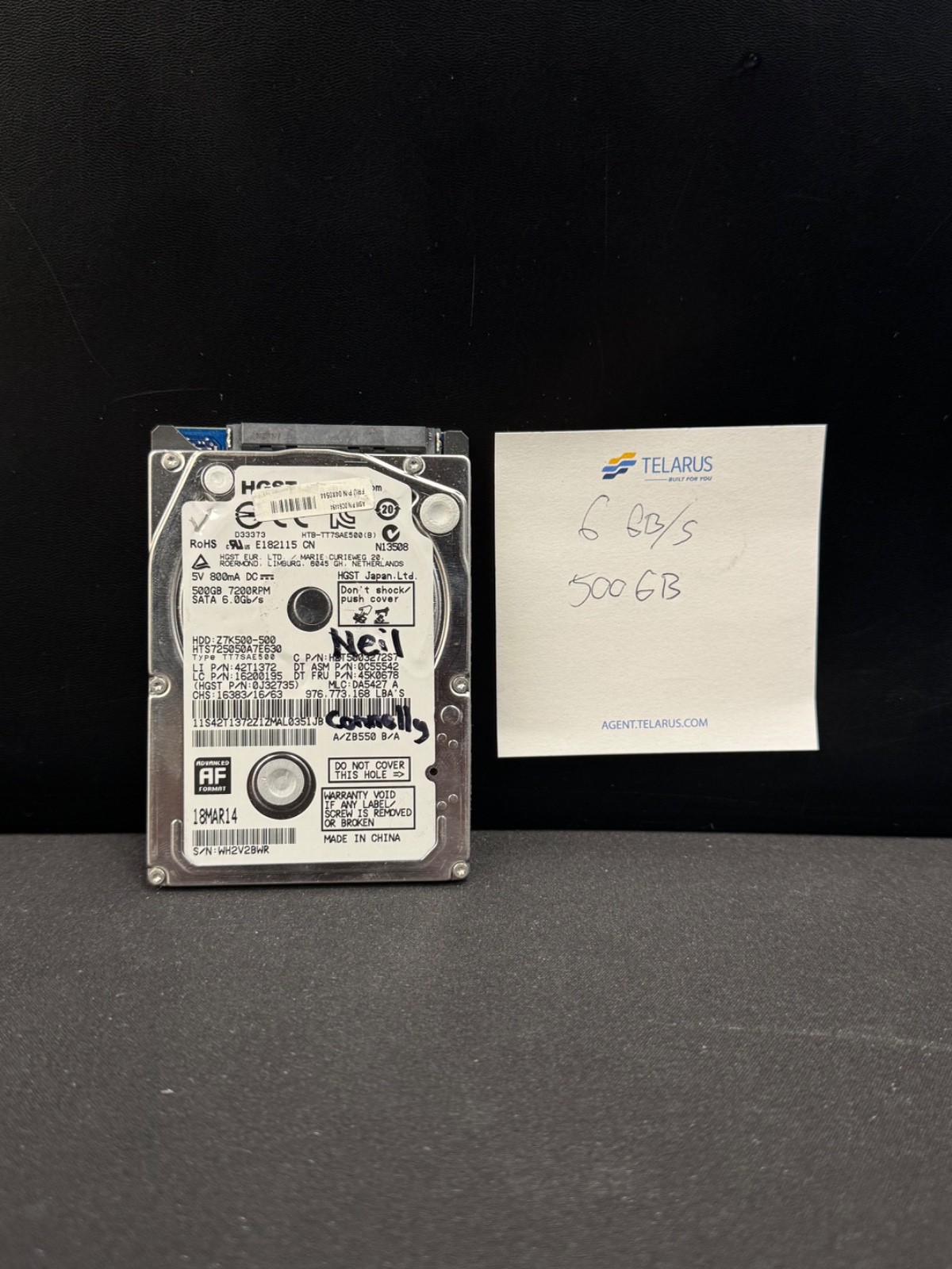 HITACHI 500 GB SATA Hard Drive HGST Z7K500-500 HTS725050A7E630 SATA 2.5" Tested