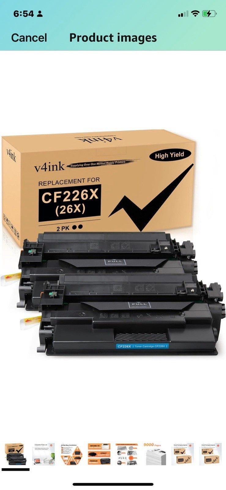 2Pack-V4INK Compatible 26X Toner Cartridge Replacement for HP 26X CF226X HM62