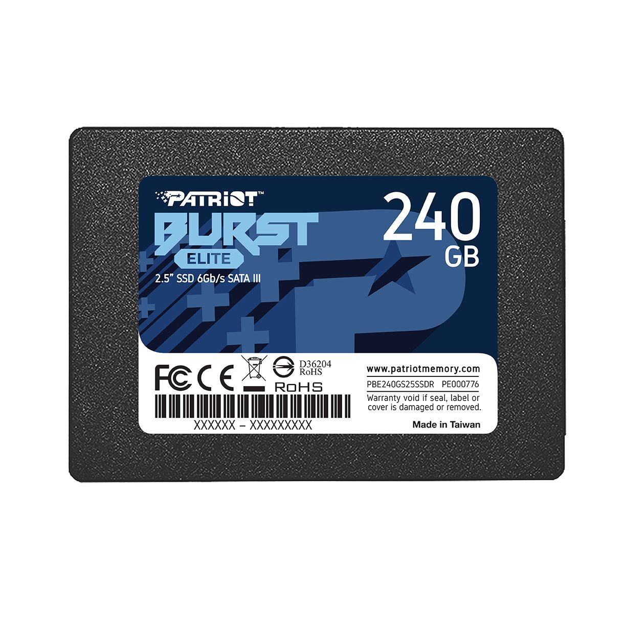Patriot Burst Elite 240GB 2.5" SATA3 6GB/s Internal Solid State Drive For PC/MAC