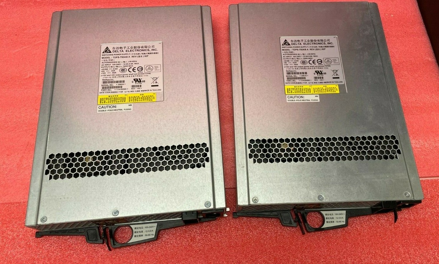 DELTA ELECTRONICS TDPS-750AB REV 00F SWITCHING POWER SUPPLY (QTY 2)