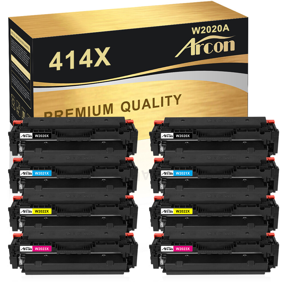 8 Pack W2020X Toner Compatible With HP 414X MFP M479fdw M479dn M454dn No Chip