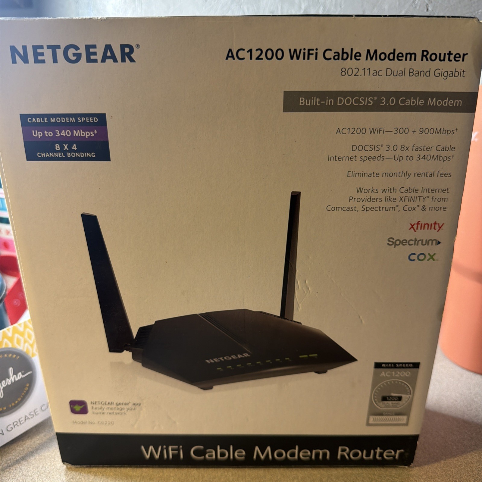 Netgear AC1200 Smart WiFi Router 802.11ac Dual Band Gigabit R6400-100NAS