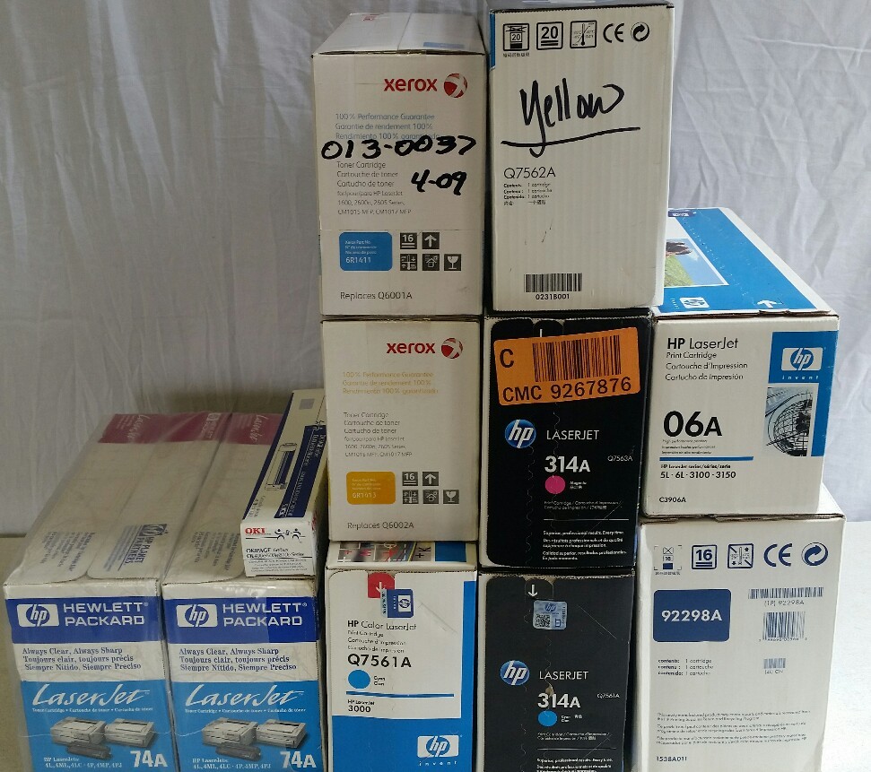 Sealed Lot of HP Supplies Q7561A, Q7562A, Q7563A, 06A, 74A and MORE
