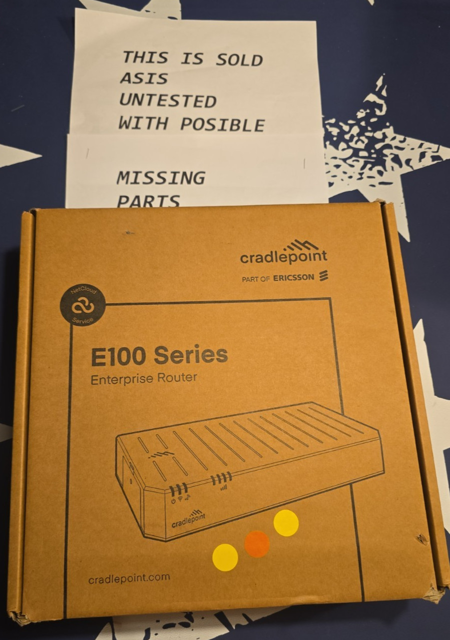 Cradlepoint E100 BG01-0100C4D-NN 4G LTE Business Router untested sold asis
