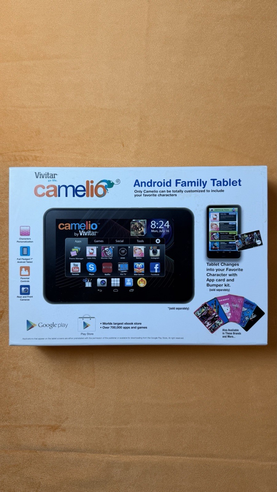 Vivitar Camelio Android Tablet 7" 4GB 1GB RAM Wi-Fi Parental Controls Camera