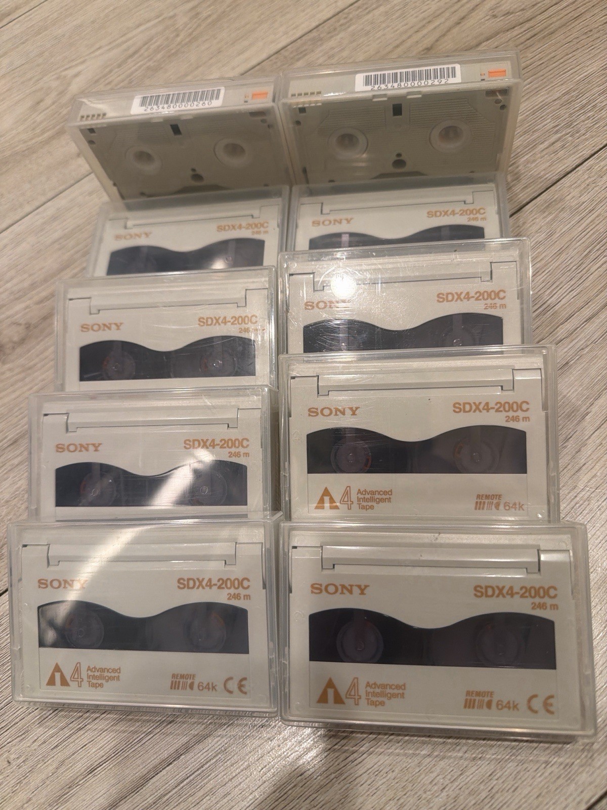 Sony AIT-4 Data Tape Lot of 10 SDX4-200C 200GB/520GB Open No Labels