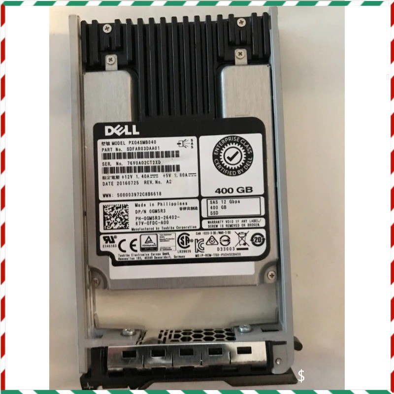 0GM5R3 GM5R3 DELL 400GB 12Gb/s SAS 2.5in MLC SSD R720 R730 R630 New