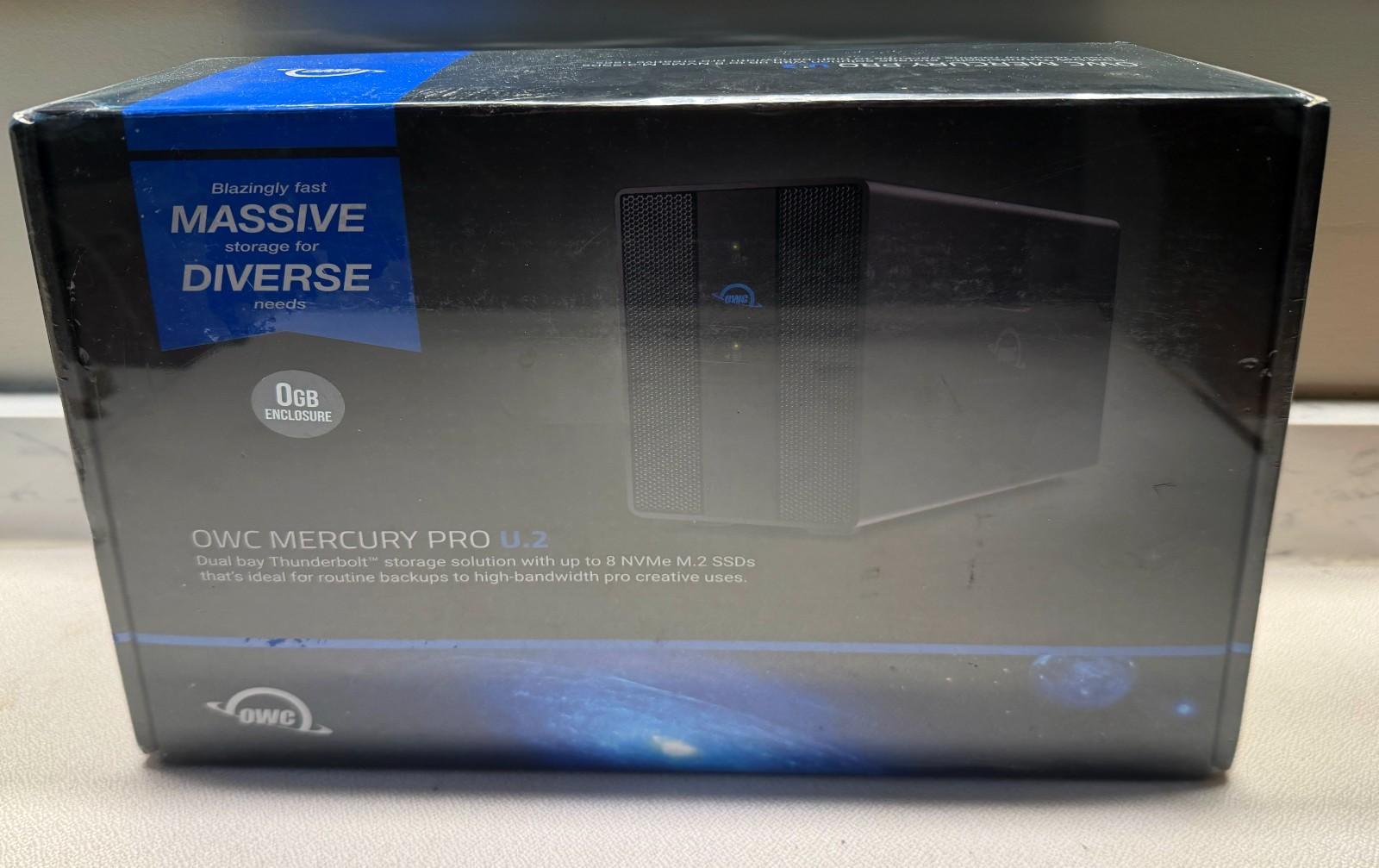 OWC Mercury Pro U.2 Dual Thunderbolt NVMe SSD Enclosure NEW IN SEALED BOX