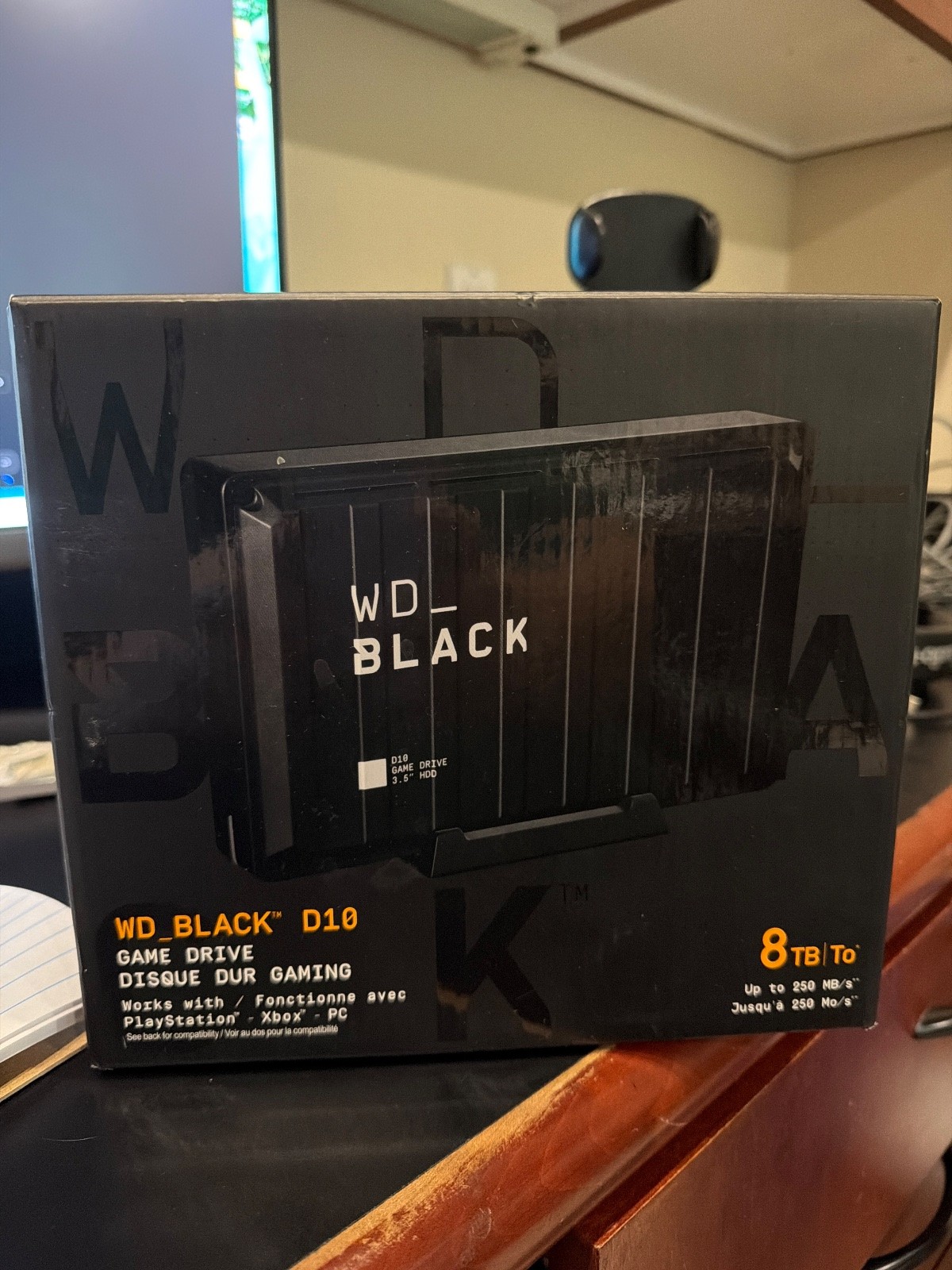 WDBLACK D10 Game Drive 8TB External 3.5" HDD PlayStation Xbox PC