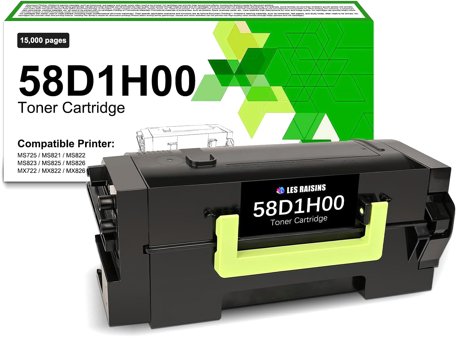 58D1H00 Black Toner Cartridge for Lexmark MS725/MS821/MS825/MS826 & MX Series