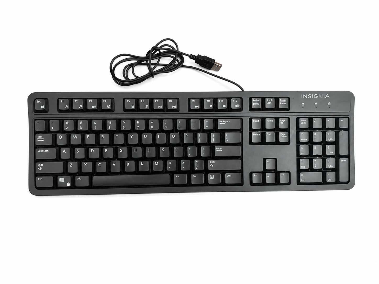 INSIGNIA WIRED USB KEYBOARD WITH MULTIMEDIA  KEYS - NS-PNK8001 *USED*