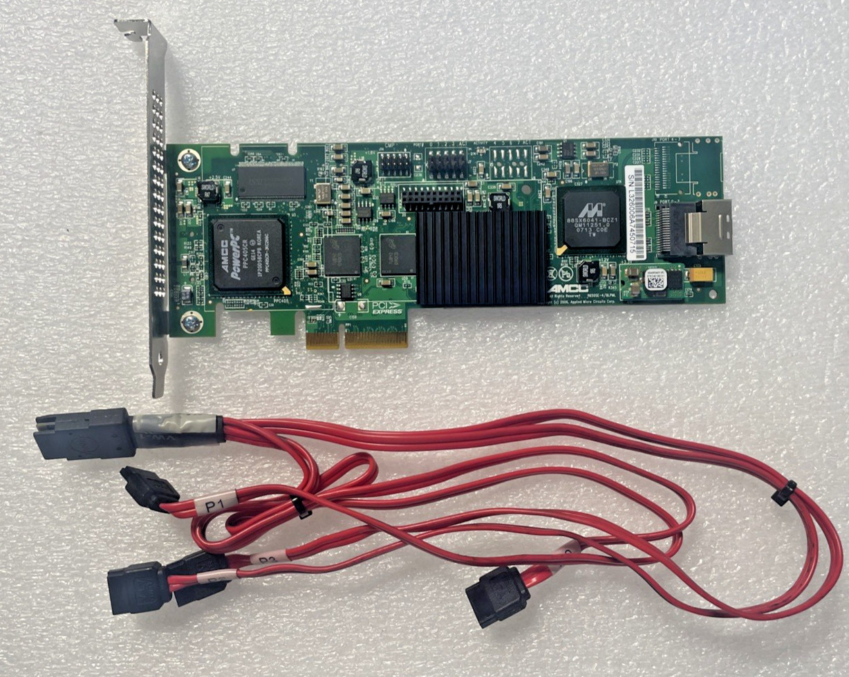 AMCC 3ware 9650SE-4/8LPML PCIe SATA-II Raid Controller w/cable