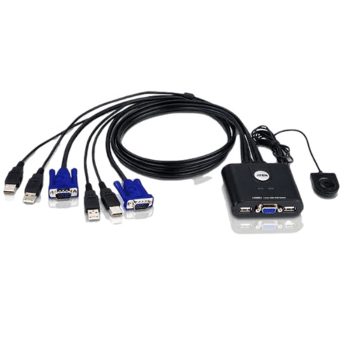 ATEN CS22U 2-PORT USB VGA CABLE KVM 99366-002-95