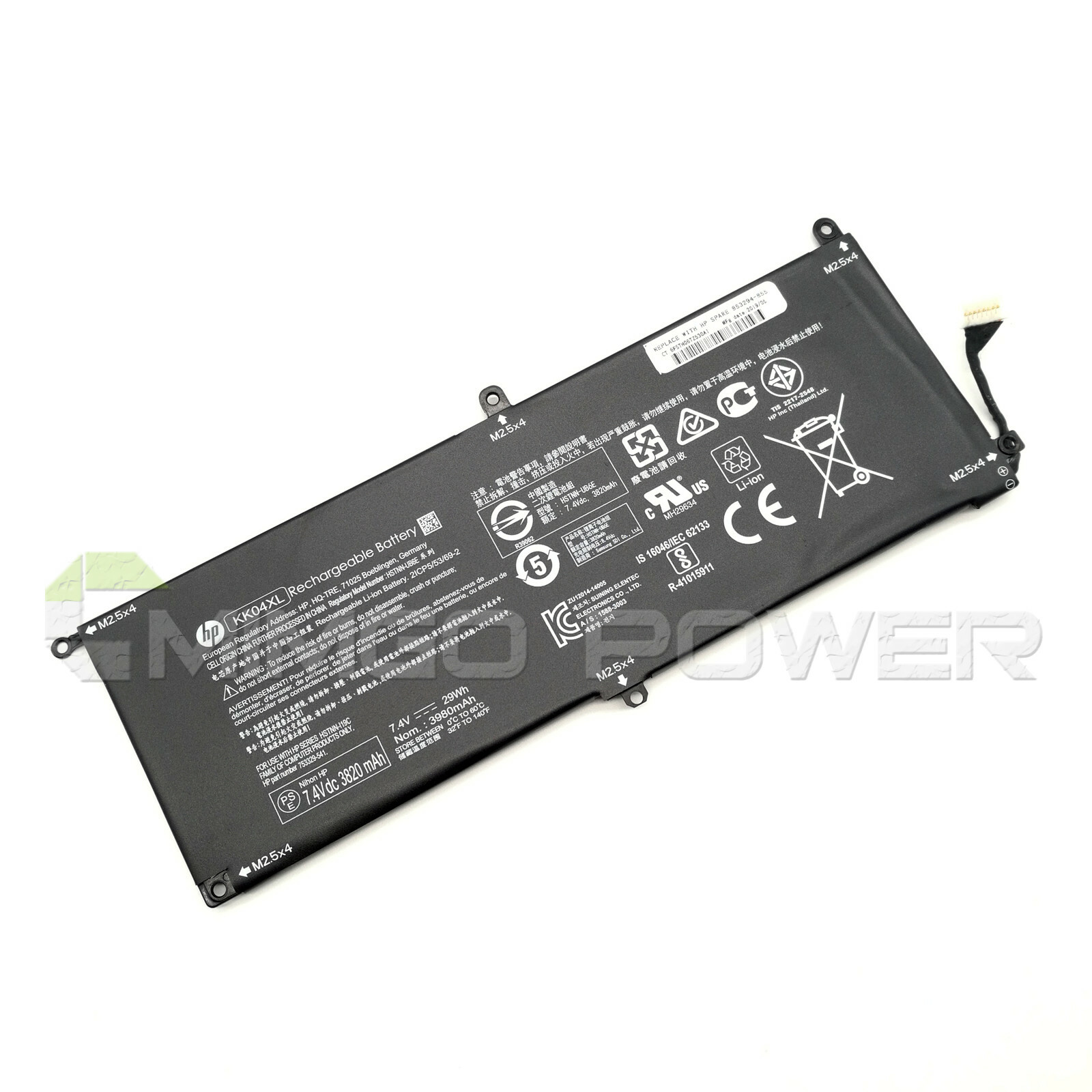 New Genuine KK04XL Battery for HP Pro Tablet x2 612 G1 HSTNN-IB6E 753329-1C1 OEM