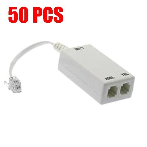 50x ADSL ADSL2 DSL Modem Telephone Phone Fax InLine Splitter Filter Network RJ11