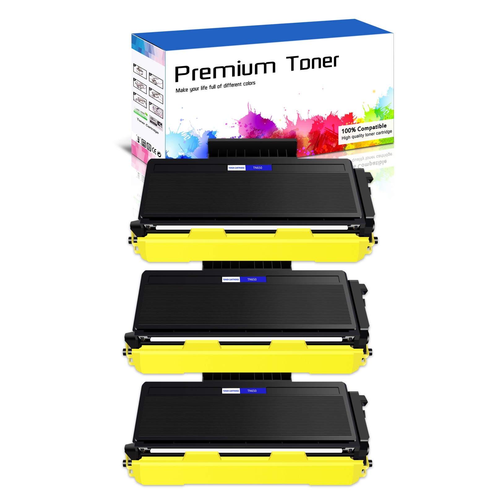 3PK TN650 Toner Cartridge For Brother DCP-8050DN HL-5350DN HL-5350DNLT MFC-8370