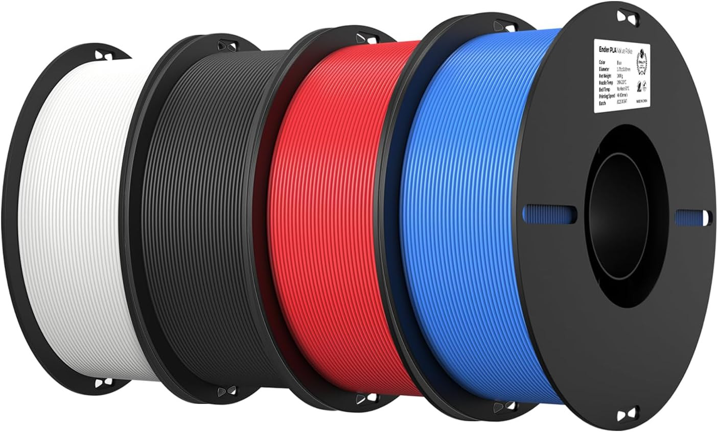 PLA Filament 1.75Mm Multi‑Color, 4‑Pack, 4KG Total