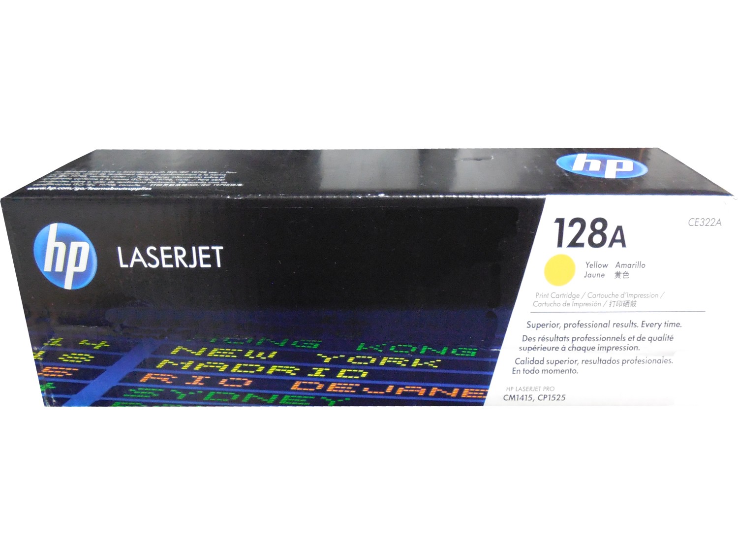 HP CE322A (128A) Yellow Toner Cartridge Genuine OEM Original