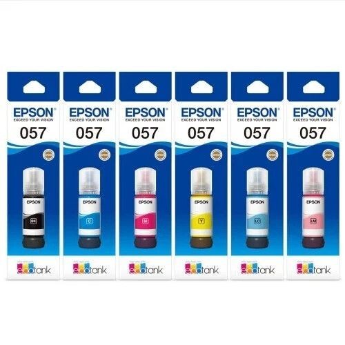 Epson 057 Genuine Ink Bottle 6 Color Set T09D for L8050 L18050 from Korea