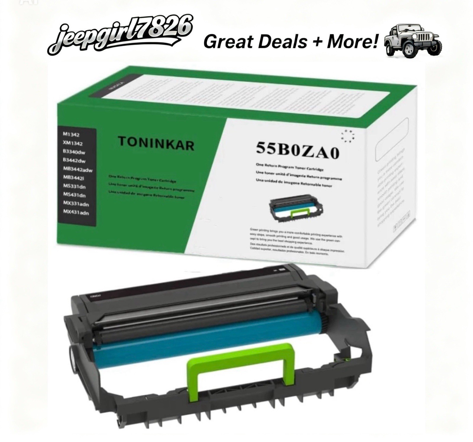 55B0ZA0 Imaging Unit 55B0ZA0 Drum Unit Compatible for Lexmark MS331 MS331dn MS43