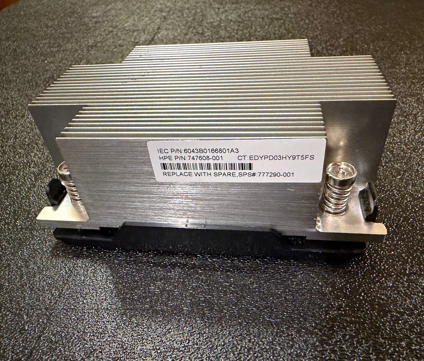 HPE 777290-001 747608-001 DL380 Gen9 CPU Heatsink Standard 105W Server Pull