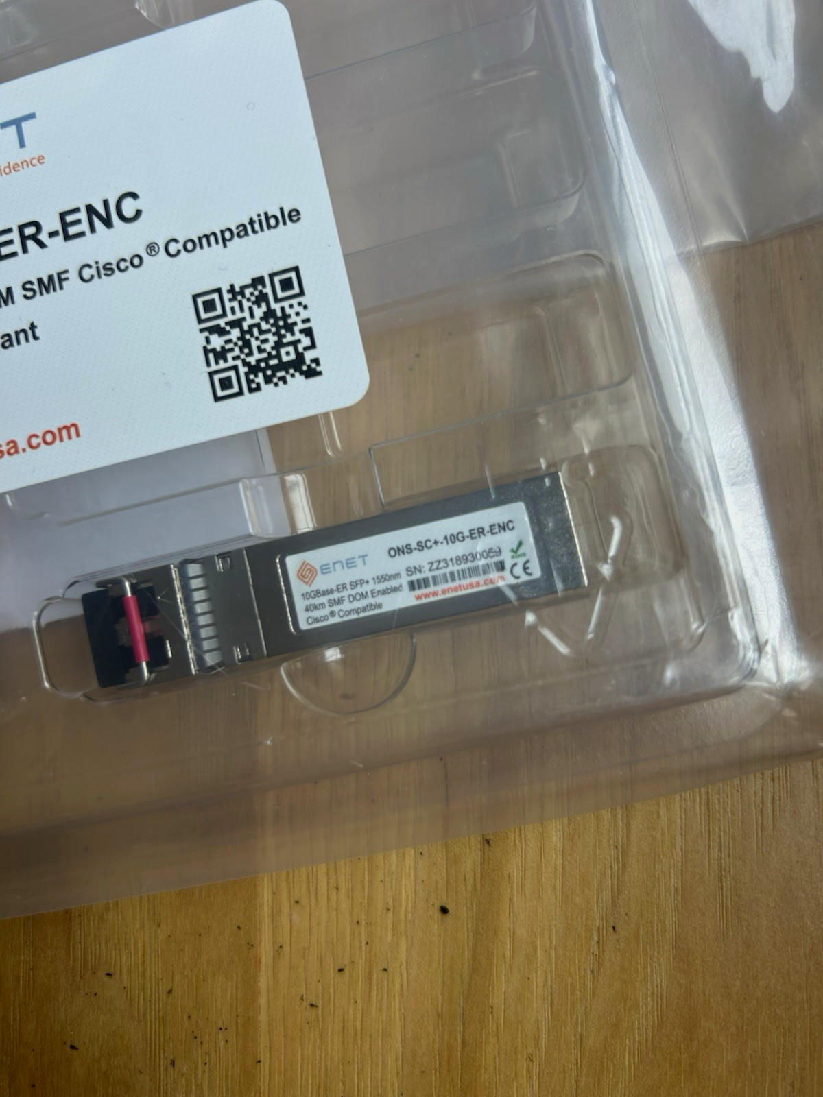 ENET ONS-SC+-10G-ER-ENC 10GBase-ER SFP+ 1550nm 40km SC Cisco