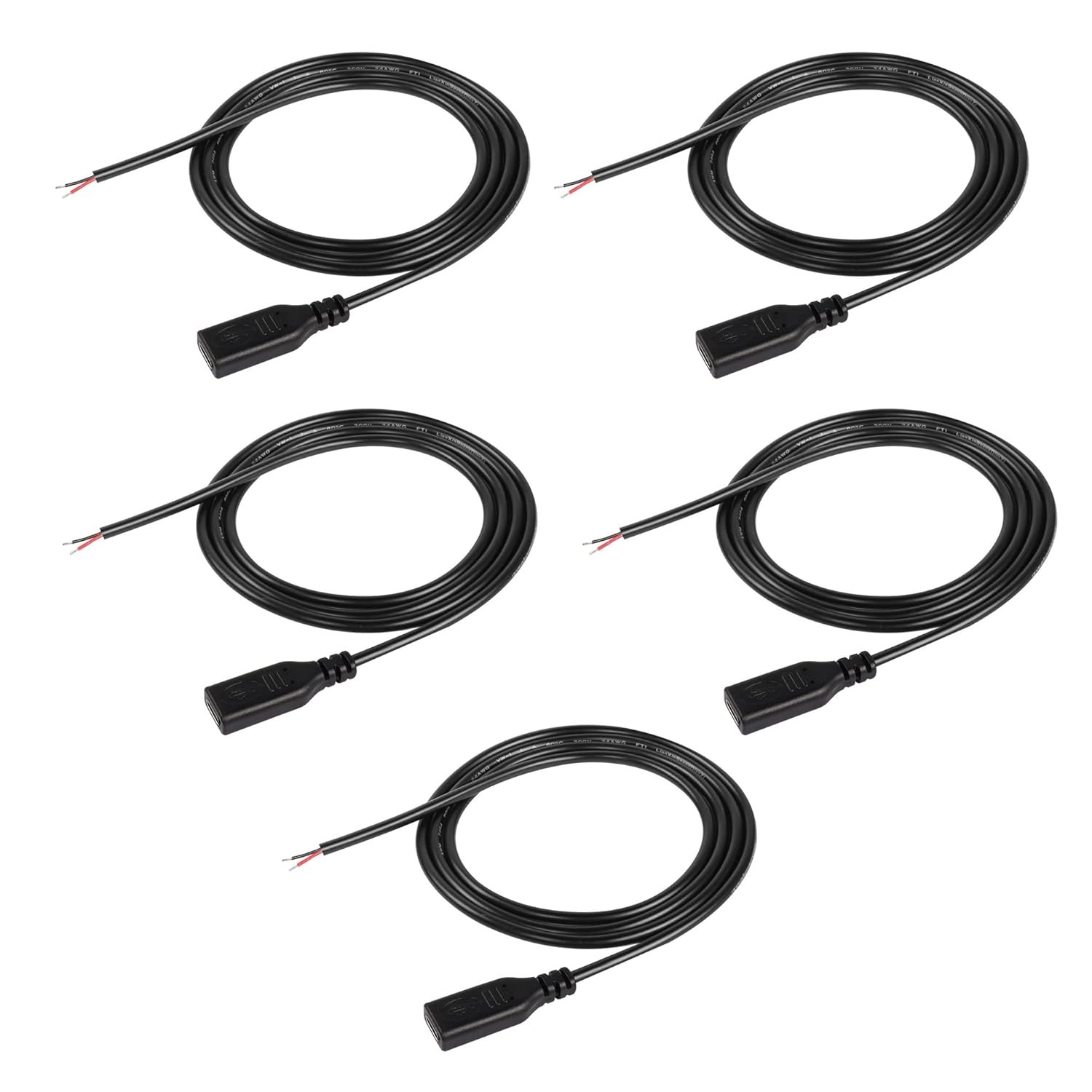 USB Type-C Pigtail Cable Extension Power 22AWG 5V 3A Type C Female 