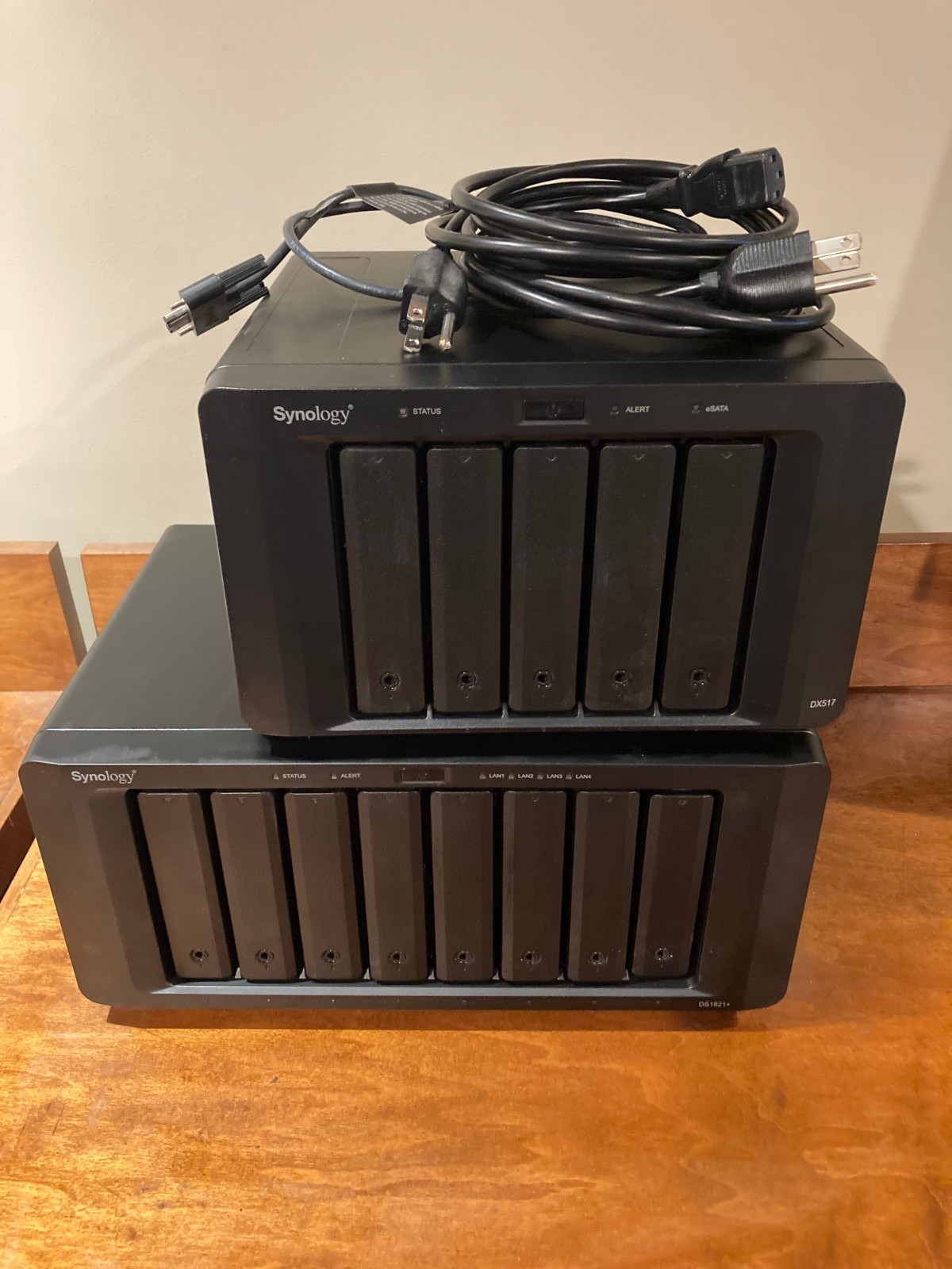 Synology Disk Station DS1821+ plus DS517 w/ 12 Toshiba 16 TB Hard Drives