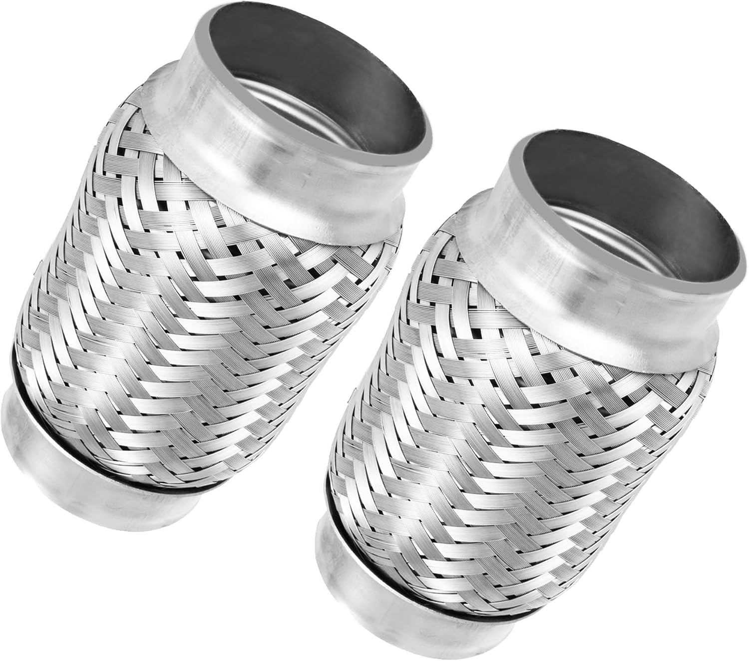 Exhaust Flex Pipe, 3" Double Braid Stainless Steel Flexible Pipe, Heavy Duty Exh