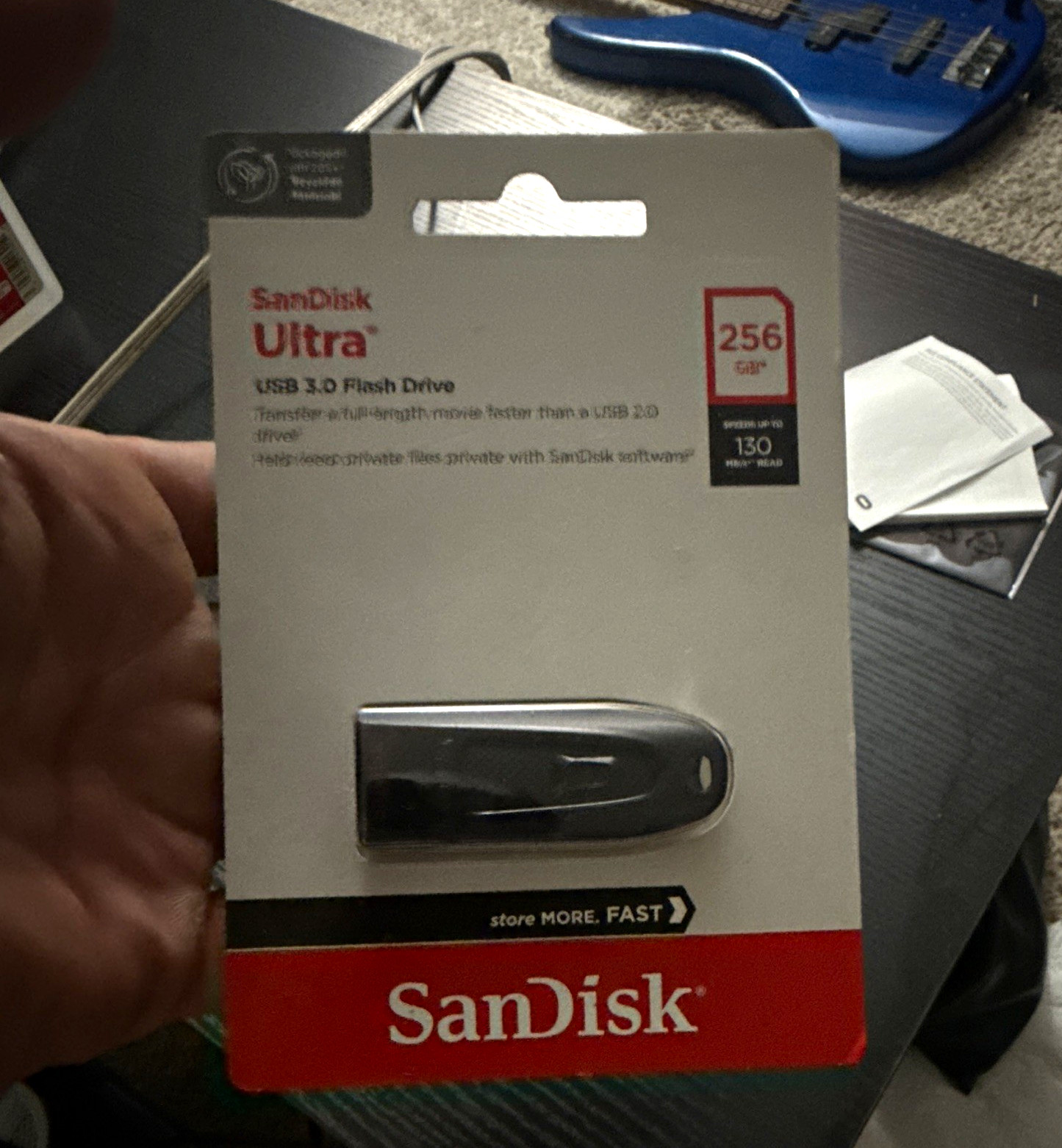 SanDisk Ultra 256GB USB 3.0 Flash Drive 130MB/s Black Password SDCZ48