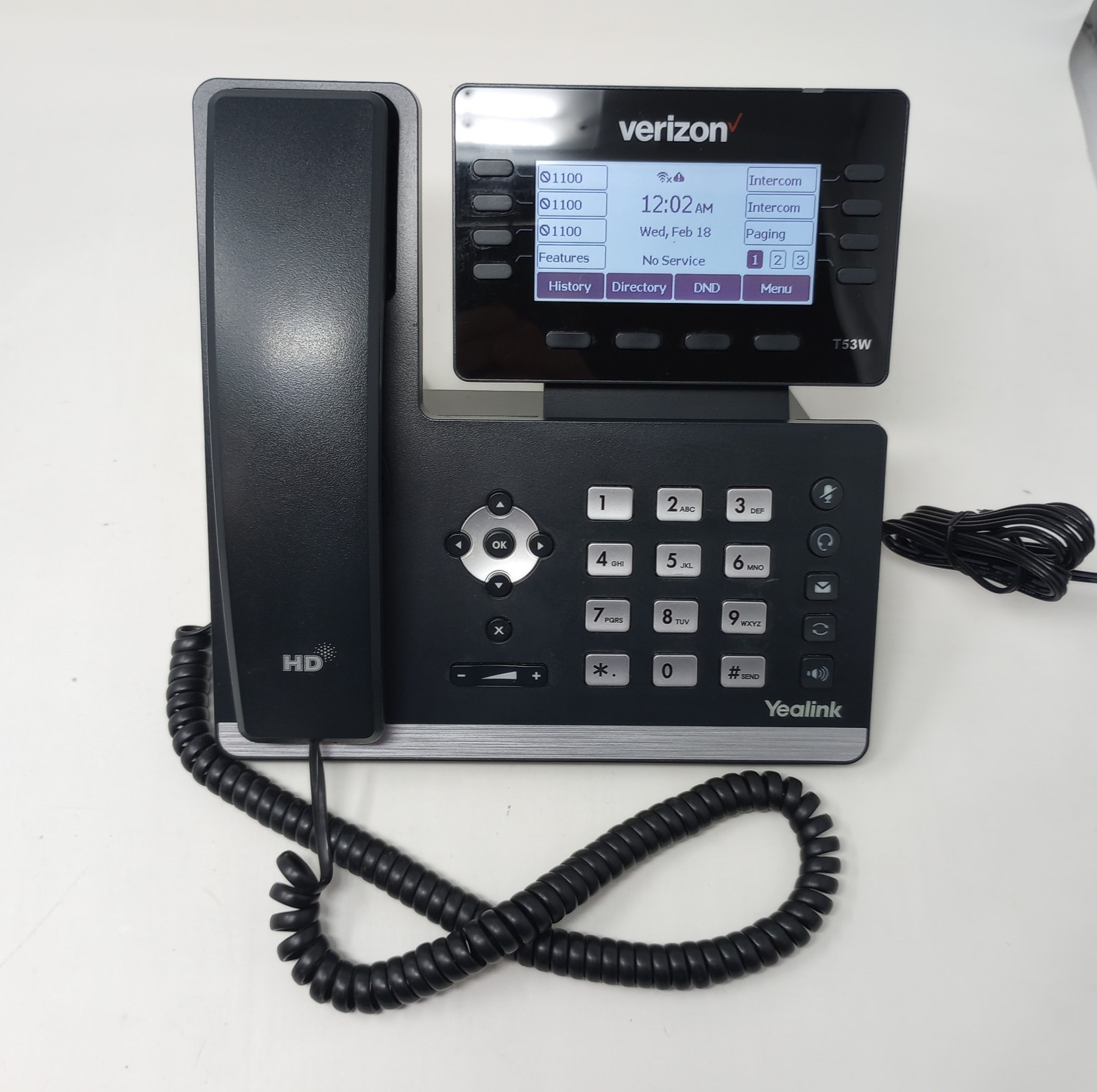 Yealink Prime Business Phone SIP-T53W (Inc. Base, Stand, Receiver, & AC Adapter)