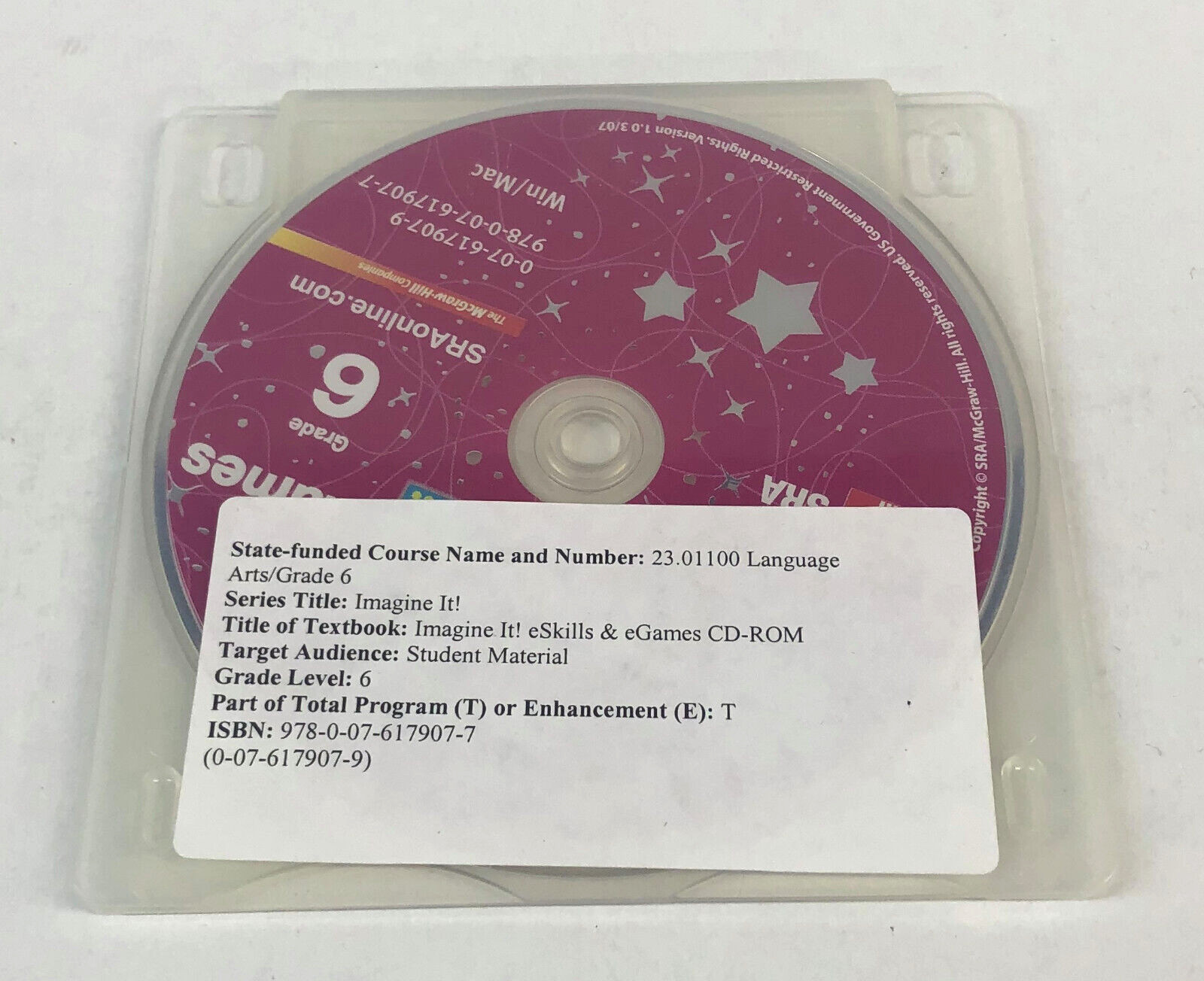 SRA Imagine It eSkills & eGames CD-ROM Grade 6 Language Arts