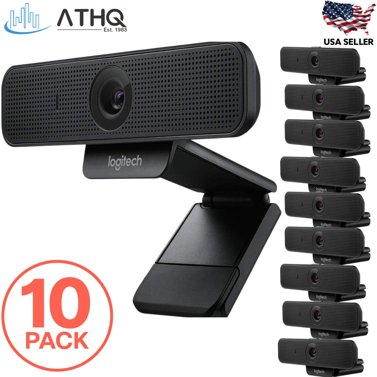 PACK OF 10 Logitech C925e HD 1080p Business Webcam USB Full USB Privacy Shutter